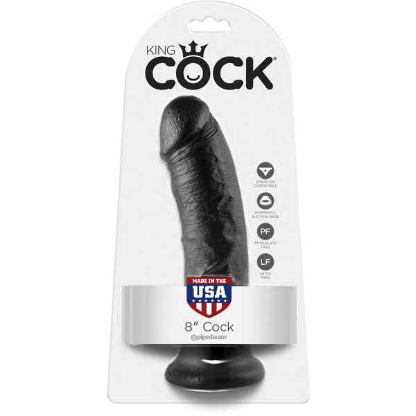 King Cock 8" Cock Black