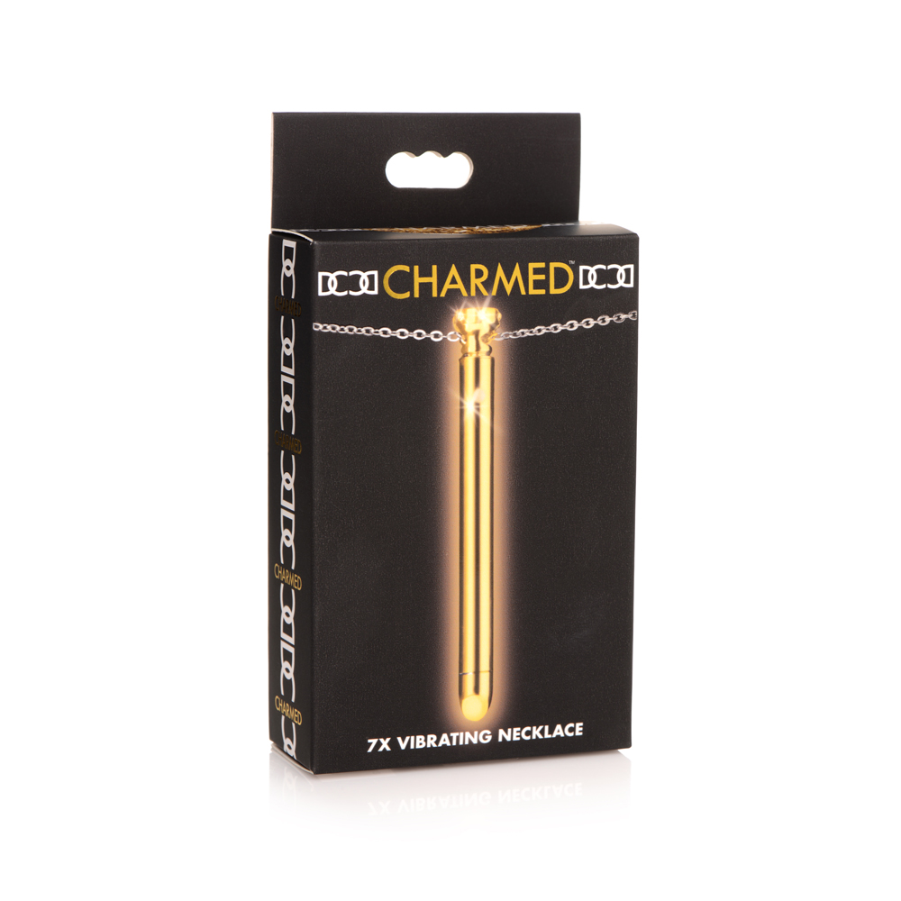 Charmed 7x Vibrating Necklace Gold Sex Toy Store For Adults